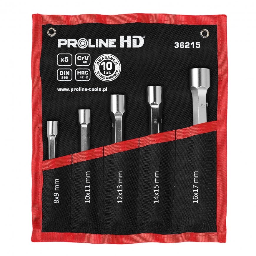 Proline Pro-Line Dvigubų šešiakampių veržliarakčių rinkinys 8-17mm 5 vnt. (36215) – 2