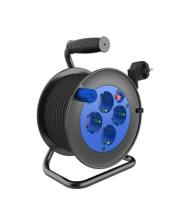 Orno MINI drum extension, 4 sockets 2P + Z (schuko), metal stand, PVC H05VV-F 3x1.5mm? - 15 years