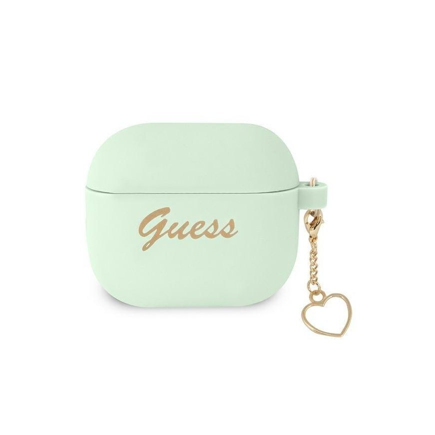 Guess GUA3LSCHSN AirPods 3 cover žalias/žalias silikoninis Charm Heart Collection – 2