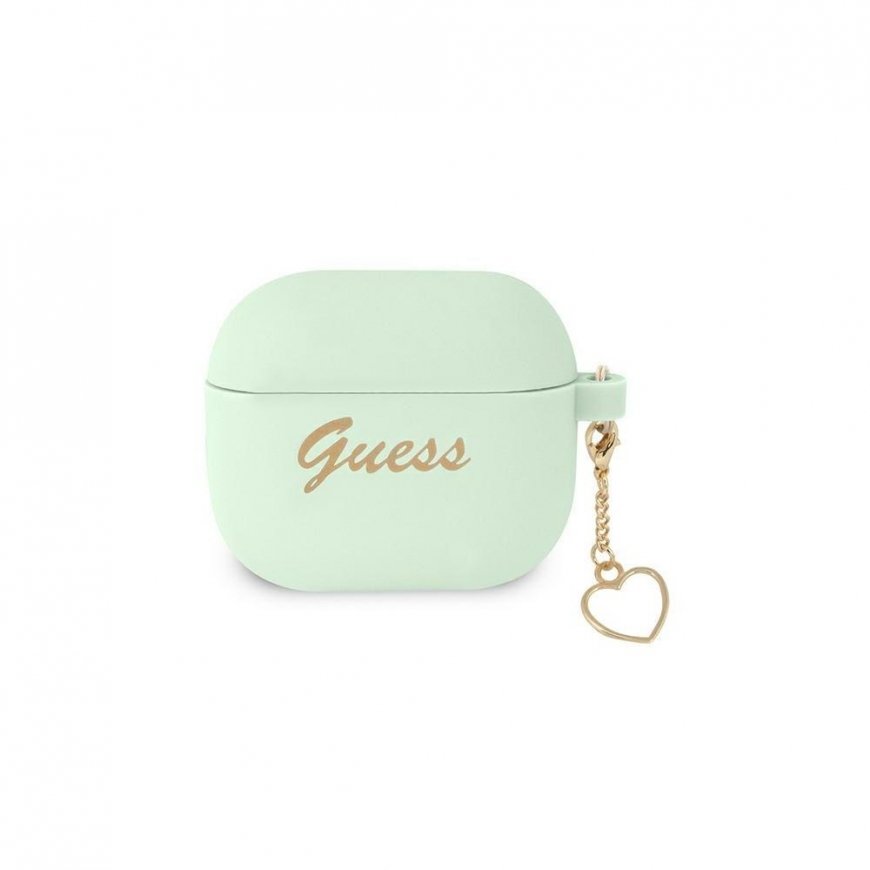 Guess GUA3LSCHSN AirPods 3 cover žalias/žalias silikoninis Charm Heart Collection – 3