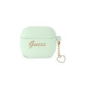 Guess GUA3LSCHSN AirPods 3 cover žalias/žalias silikoninis Charm Heart Collection Guess GUA3LSCHSN AirPods 3 cover žalias/žalias silikoninis Charm Heart Collection