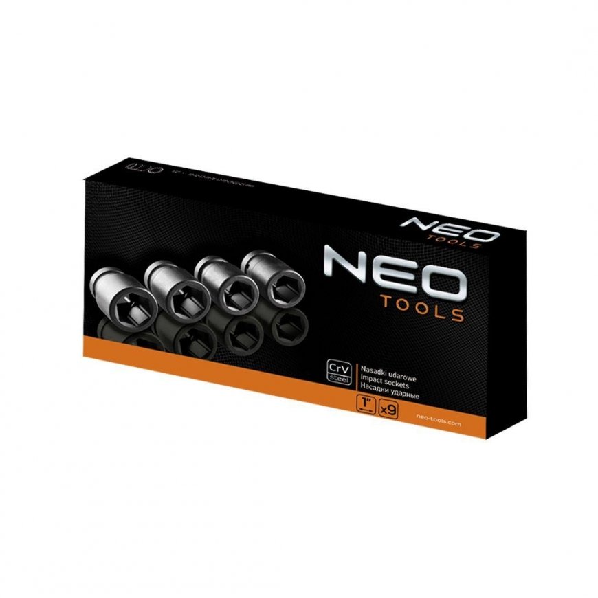 Neo Hex Impact Socket Set 1" 27-50mm 9pcs (12-105) – 2