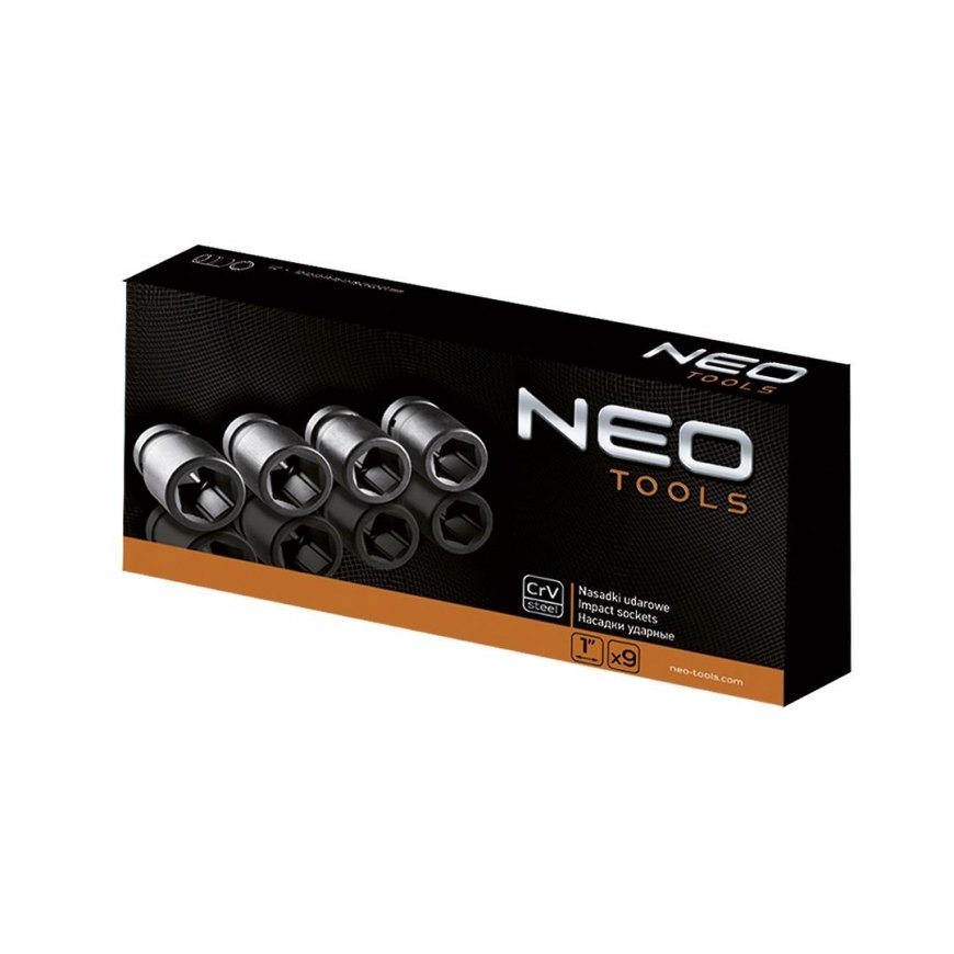 Neo Hex Impact Socket Set 1" 27-50mm 9pcs (12-105) – 3