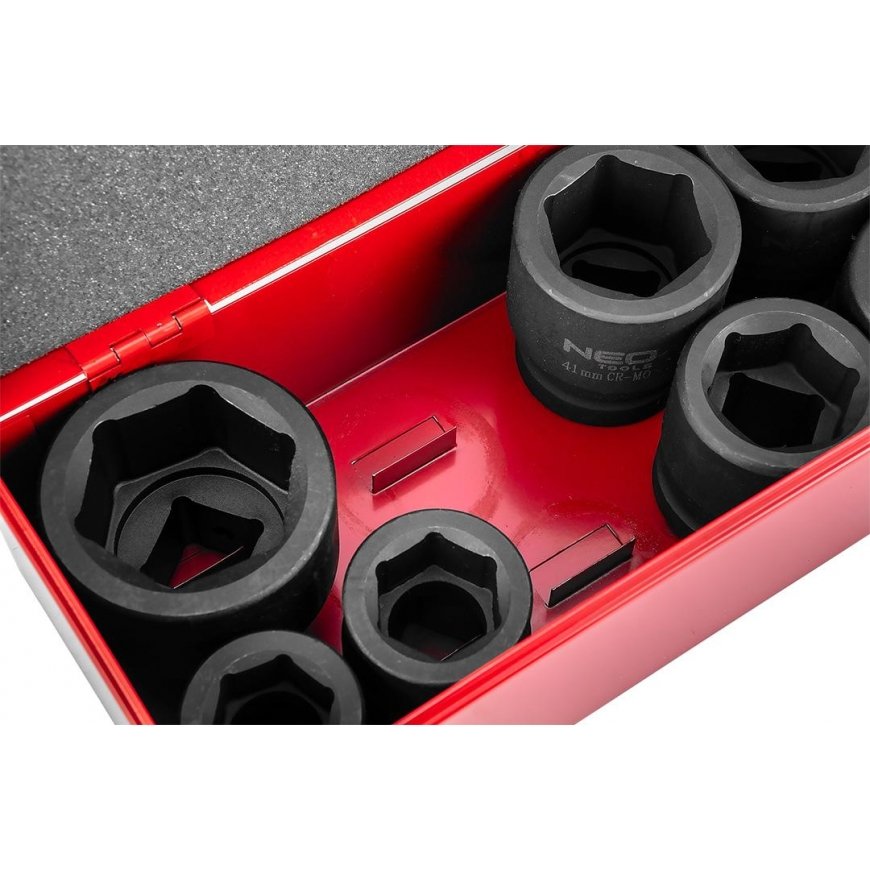 Neo šešiakampių smūginių lizdų rinkinys 1 "27-50mm 9vnt (12-105) – 7