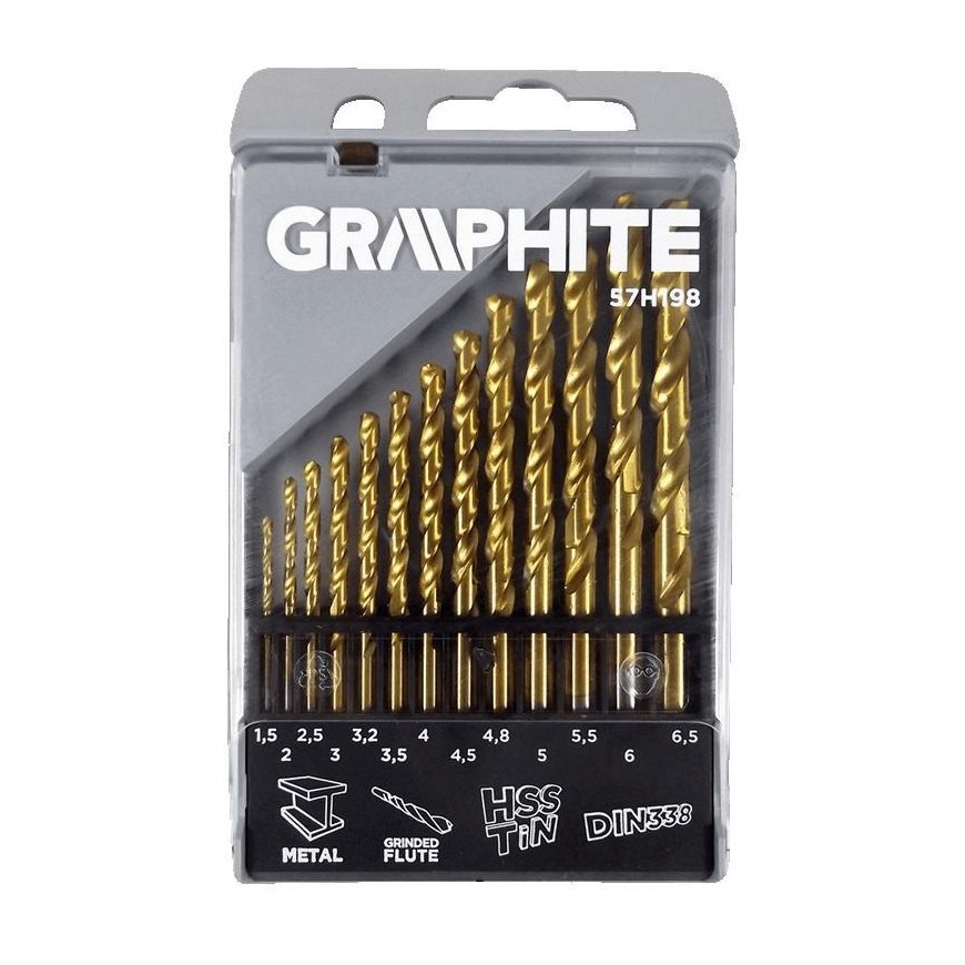 Graphite Graphite Metal Drill Titanium Cylindrical 1.5 2 4.5 4 5.5 5 4.8 3 2.5 3.5 6 3.2 6.5mm Set ( – 3