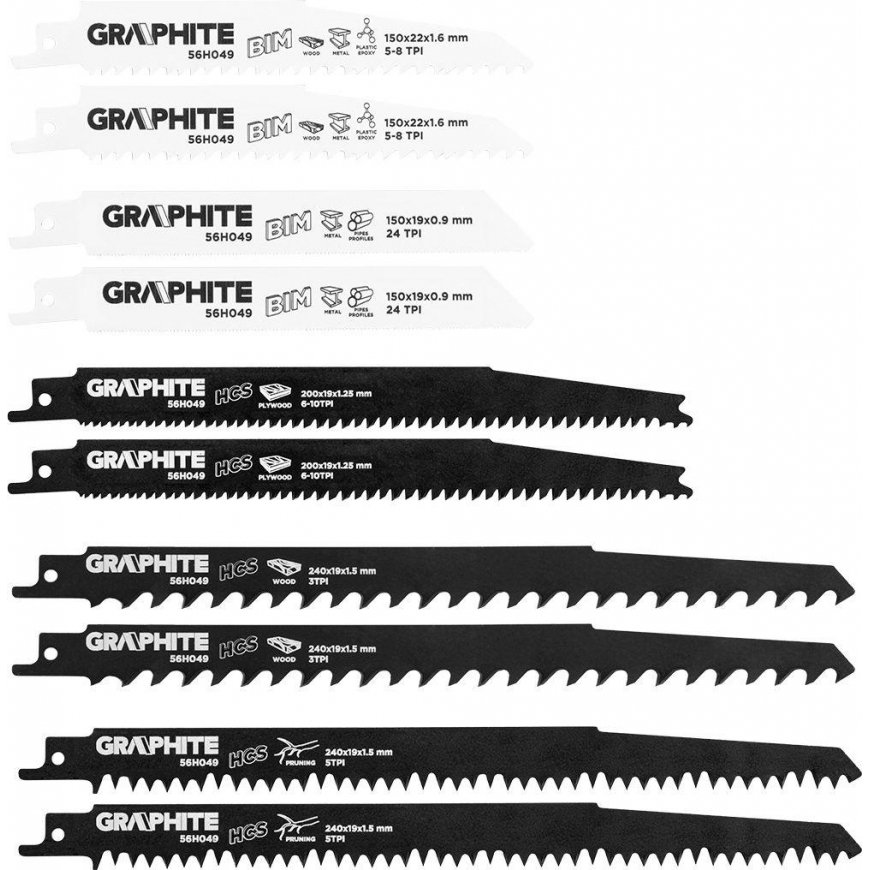Graphite Graphite reciprocating saw blades (sword