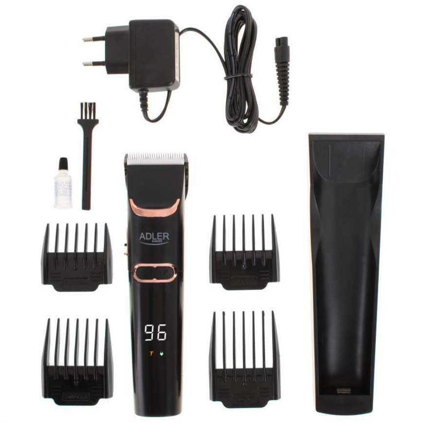 Barzdaskutė Adler Hair Clipper AD 2832 Cordless or corded, Number of length steps 4, Juodas – 10