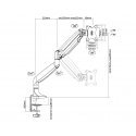 Multibrackets MB DESKMOUNT SPRING SINGLE Black MAX 9KG