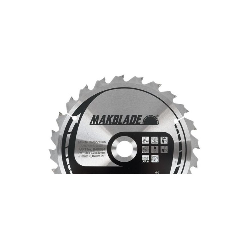Cutting disc for wood 190x20x2.2mm 24T Standard MAKITA – 5