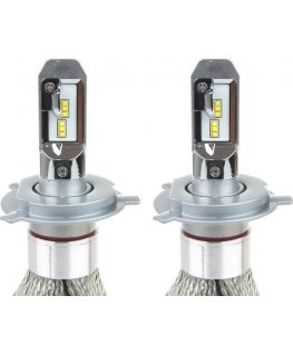 LED H4 RS + Series 50W slim canbus universalus kaitinamųjų lempų rinkinys