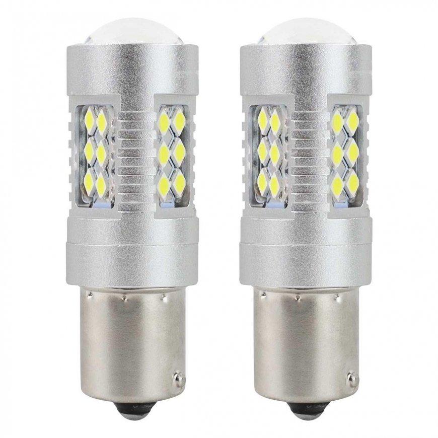 Amio Żarówki led canbus 3030 24smd 1156 ba15s p21w white 12v/24v – 3