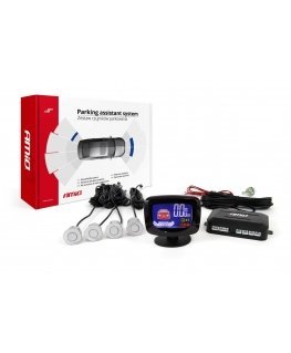 Amio Parking sensor set, reverse, led-graf 4 silver sensors