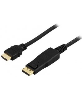 Deltaco DP-3050 videokaapeli-adapteri 5 m DisplayPort HDMI Musta