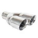 Exhaust muffler tip stainless steel amio mt 022 chrome