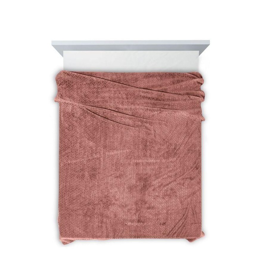 Eurofirany DESIGN 91 CINDY Soft and gentle plaid with a printed pattern, 170X210 cm, color: powder – 4