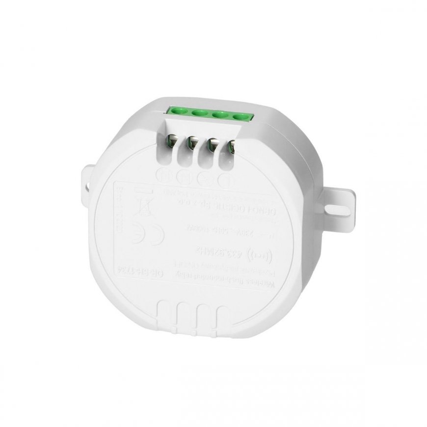 Recessed (mounted) relay ORNO Smart Home, controlled wirelessly, with radio receiver, load 1000W – 8