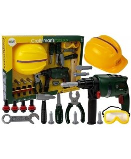 Lean Cars DIY set Battery Drill Goggles and Helmet