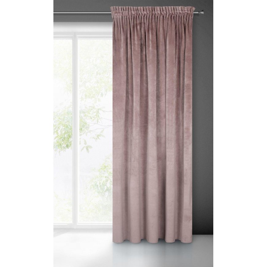 Naktinė užuolaida iš minkšto aksomo Eurofirany DIVA LINE RIA 140X270 cm, juosta/ tunelis/ kabliukai, – 2