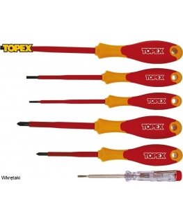 Topex Elektriniai atsuktuvai + zondas 1000V 5 vnt. (39D150)