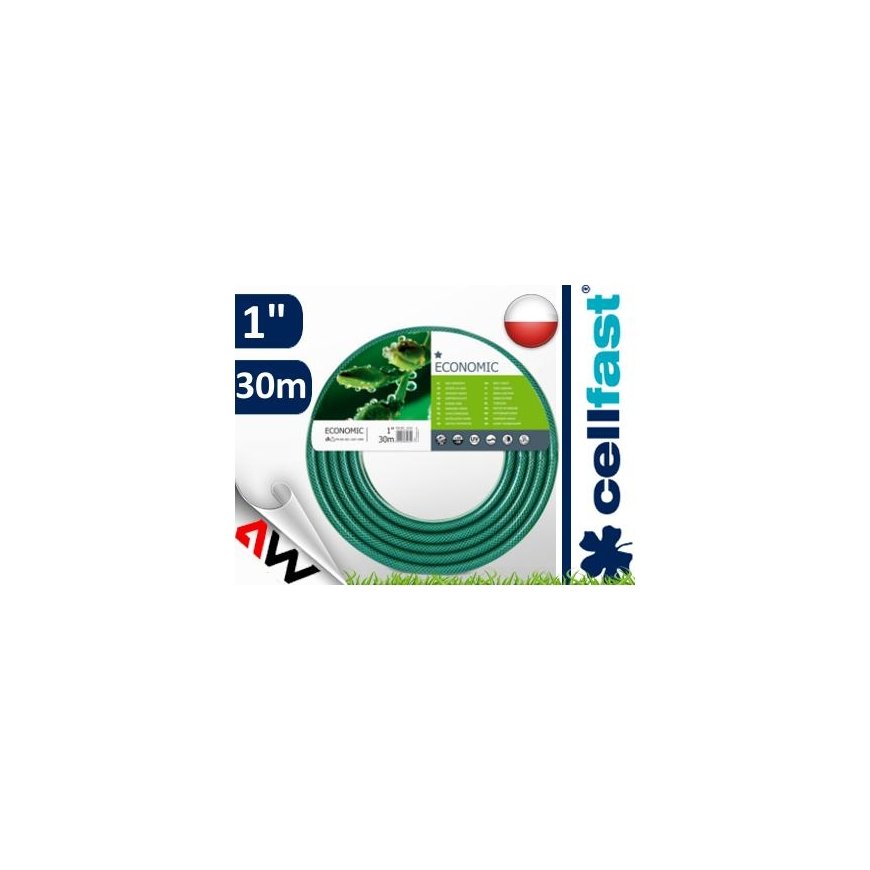 CELLFAST ECONOMY GARDEN HOSE SIZE: 1" LENGTH: 30m – 5