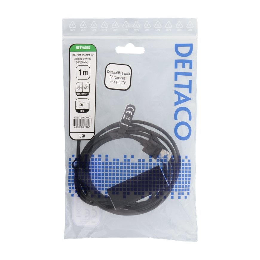 Deltaco CAST-ETHERNET PoE адаптер – 3