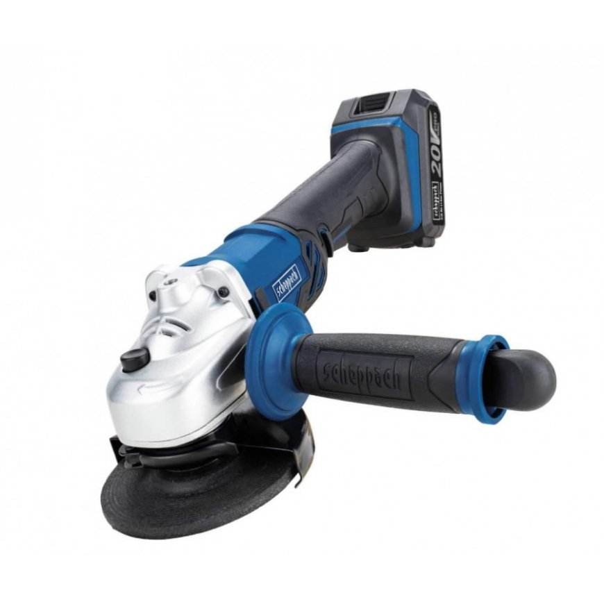 Cordless angle grinder CAG115-20ProS, 1x2.0 Ah, Scheppach