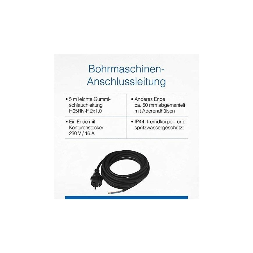 Cable with plug AS-SCHWABE H05RN-F 2x1.0 5m – 3