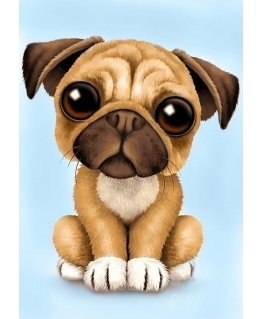 Beldizart Mopsas 20*30 cm WD190