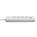 Savio elektros energijos tiekimo linija 4 lizdai 1,5 m balta (SAVLZ-12)