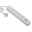 SAVIO Power strip 4 sockets and 3 x USB-A 1,5m white LZ-12