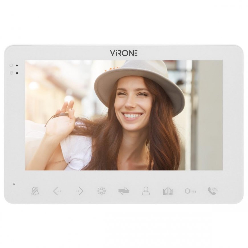 Orno Video intercom, handset, color, LCD 7", OSD menu, WI-FI + APP for phone, gate control, white, V – 5