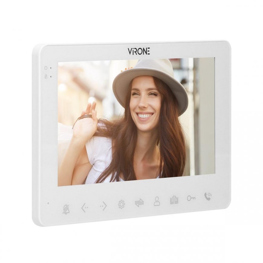 Orno Video intercom, handset, color, LCD 7", OSD menu, WI-FI + APP for phone, gate control, white, V – 6