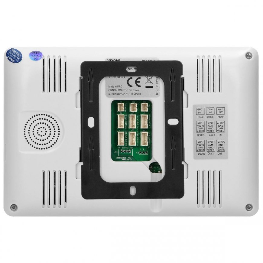 Orno Video intercom, handset, color, LCD 7", OSD menu, WI-FI + APP for phone, gate control, white, V – 10