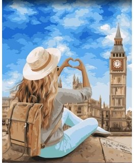 Beldizart Wizardi paint by number kit. London, I love you! 40x50 cm J050