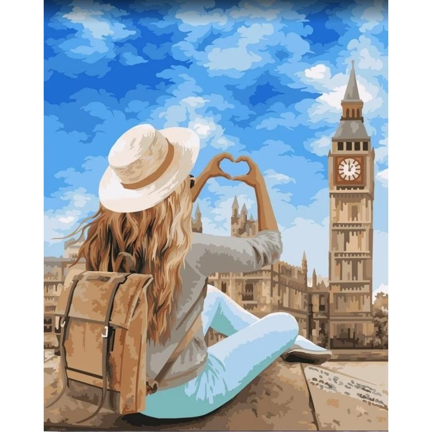 Beldizart Wizardi paint by number kit. London, I love you! 40x50 cm J050
