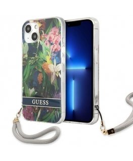 Guess GUHCP13SHFLSB iPhone 13 mini 5.4quot blue/blue hardcase Flower Strap