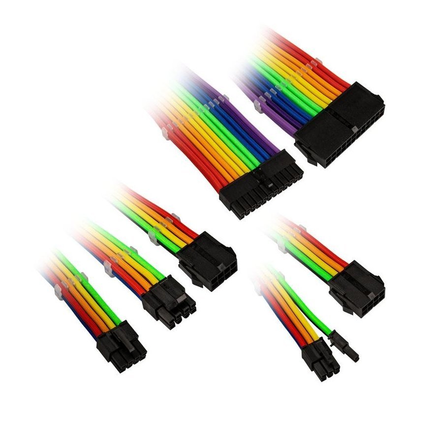 Kolink Core Adept Braided Cable Extension Kit - Rainbow