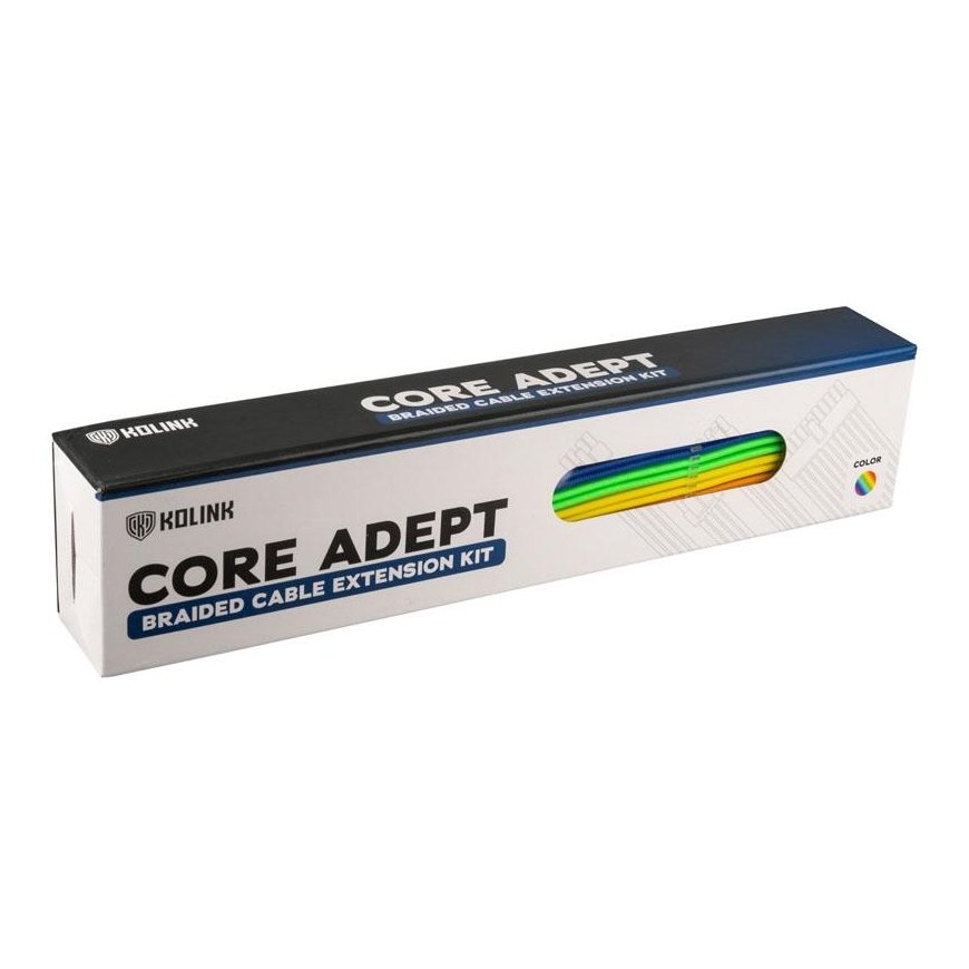 Kolink Core Adept Braided Cable Extension Kit - Rainbow – 4