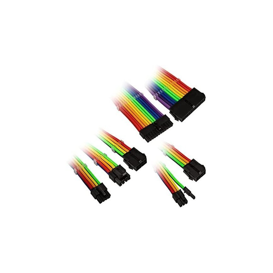 Kolink Core Adept Braided Cable Extension Kit - Rainbow – 5