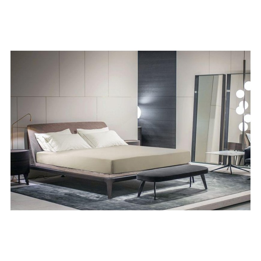 Eurofirany DESIGN 91 Cotton sheet with elastic JERSEY, 140X200+30CM, 125 g/m2, color: beige – 9