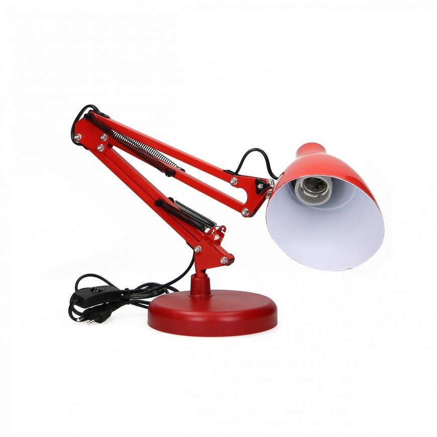 Orno DIAN table lamp. 60W steel, red – 4