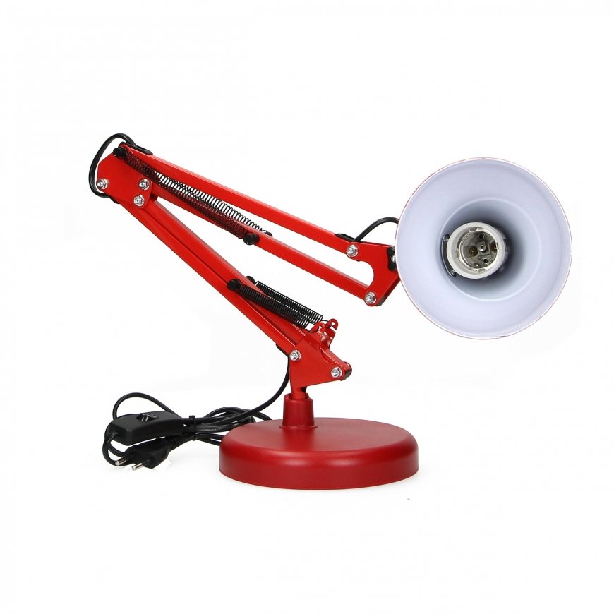 Orno DIAN stalinė lempa. 60W plienas, raudonas – 5