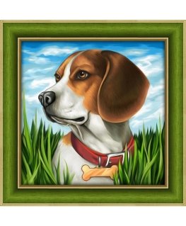 Beldizart Diamond painting set Beagle 25х25 cm AZ-1608