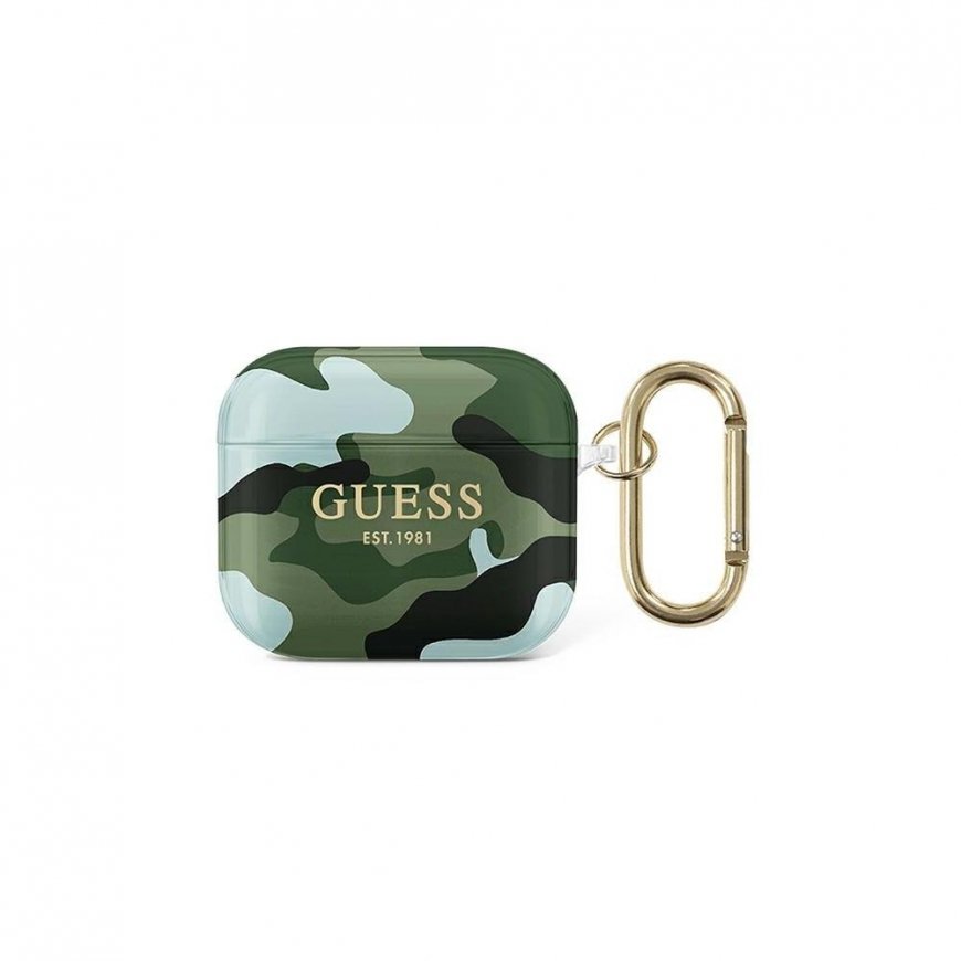 Guess Protective case GUA3UCAMA Camo Collection for AirPods 3, green – 3