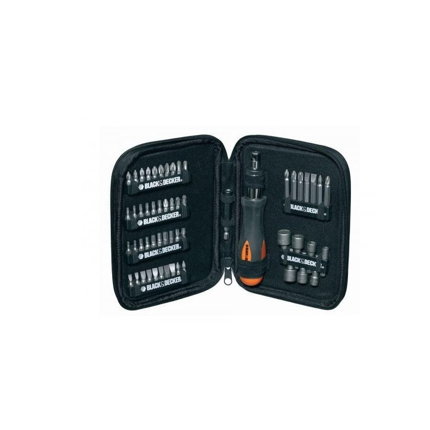 Black & Decker Black & Decker screwdriver with ratchet and bit set, 56 pieces (A7104) – 2