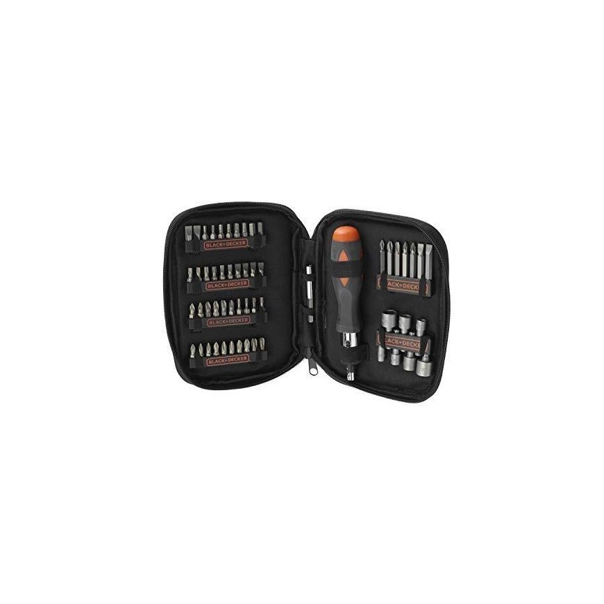 Black & Decker Black & Decker screwdriver with ratchet and bit set, 56 pieces (A7104) – 5