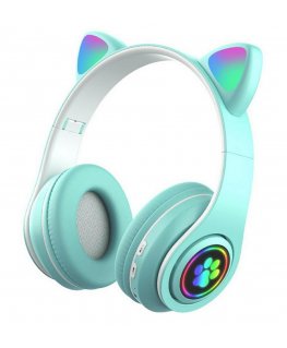 Goodbuy Paws Wireless Headphones for Kids | bluetooth 5.0 light blue