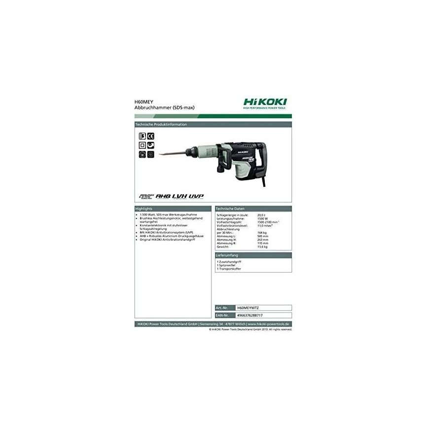 Breaker hammer HiKOKI H60MEY – 5