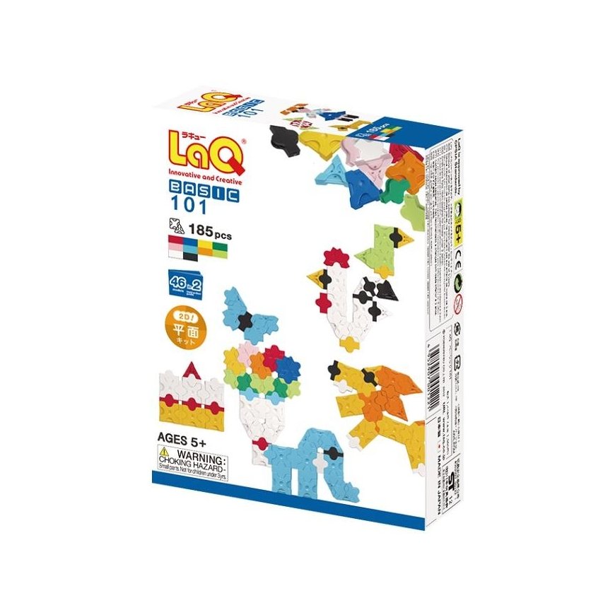 Japanese educational constructor LaQ "Basic 101" (185 parts, 46 diagrams, 10 colors) – 6