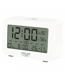 Adler Alarm Clock AD 1196w White, Alarm